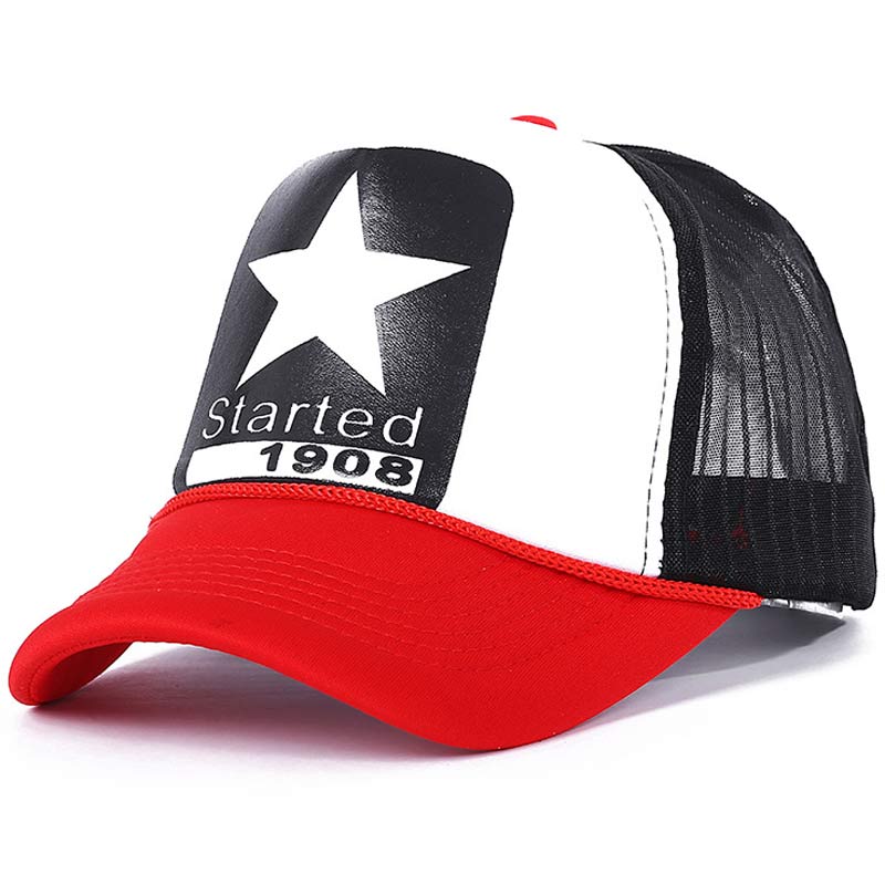 Women's Cartoon Adjustable Strap Mesh Back Panel Trucker Baseball Cap