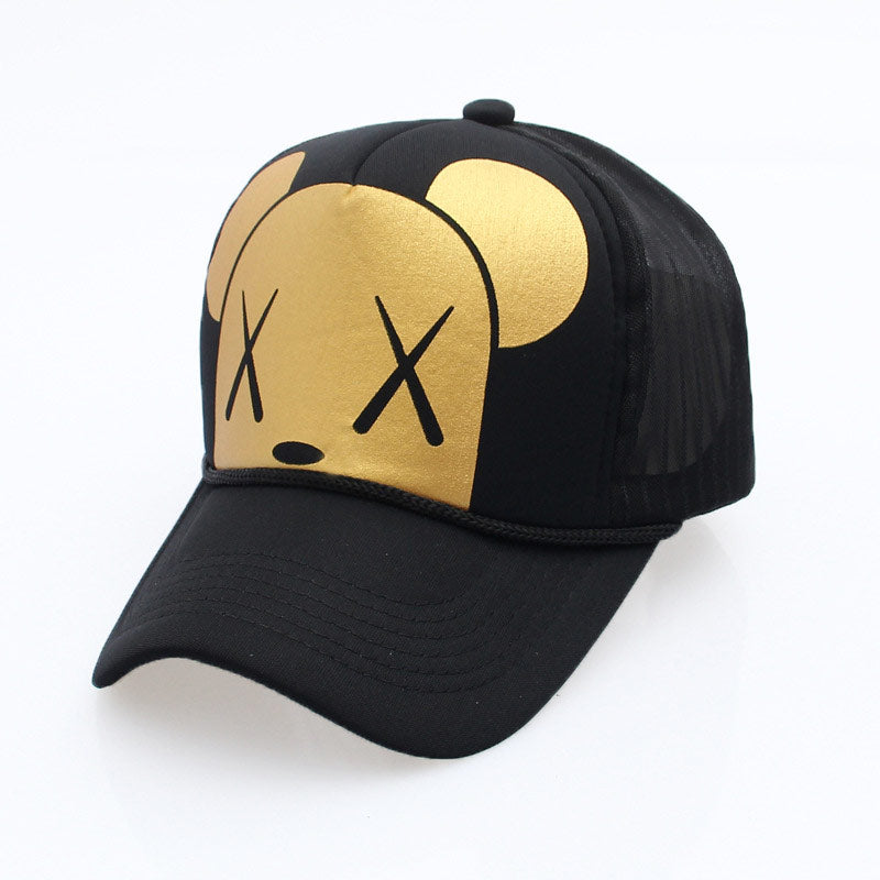 Women's Cartoon Adjustable Strap Mesh Back Panel Trucker Baseball Cap