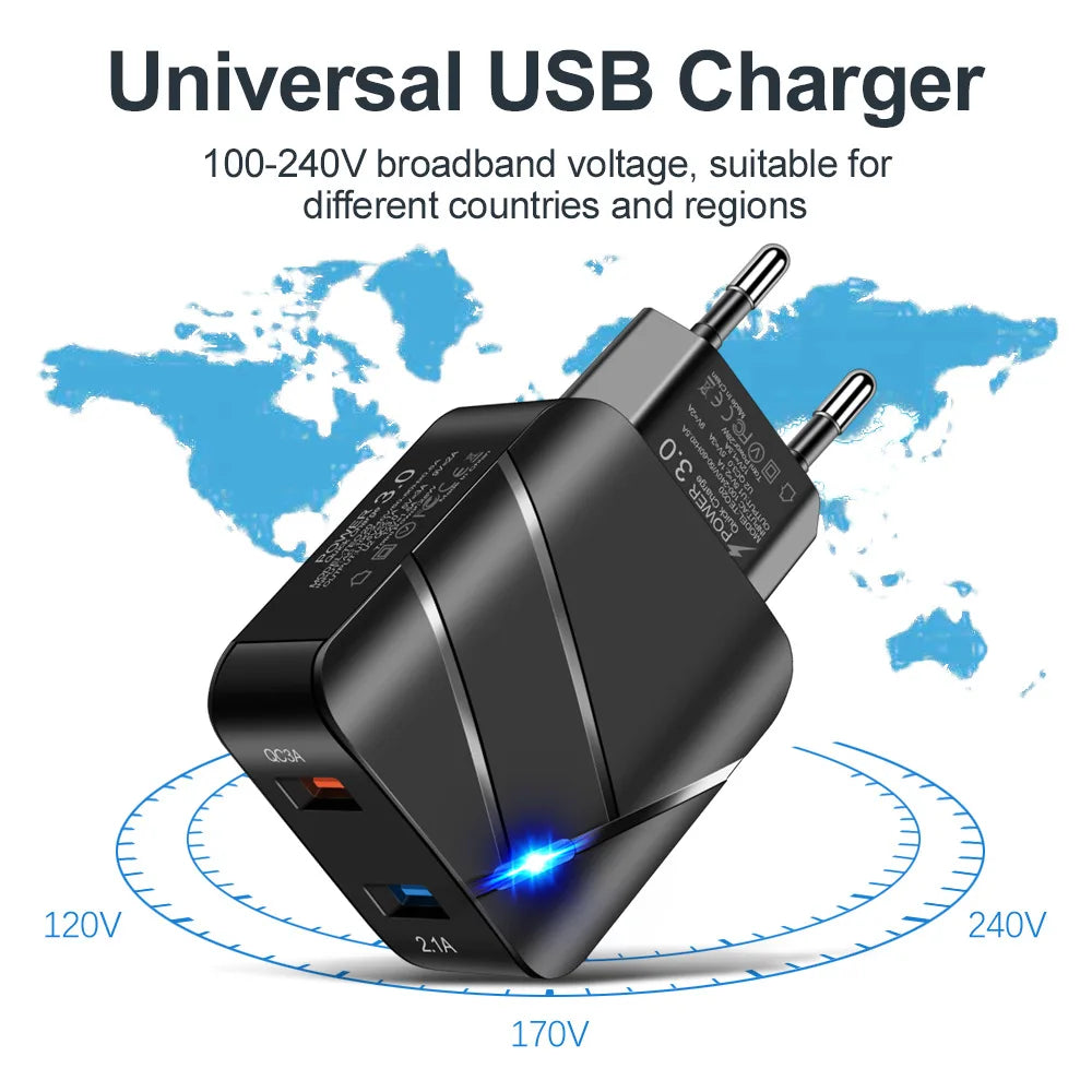 USB Charger PD Charger for Iphone 15 14 13 12 11 Xs Max Fast Charger PD3.0 QC3.0 Phone Charger Type C Tablets Charger