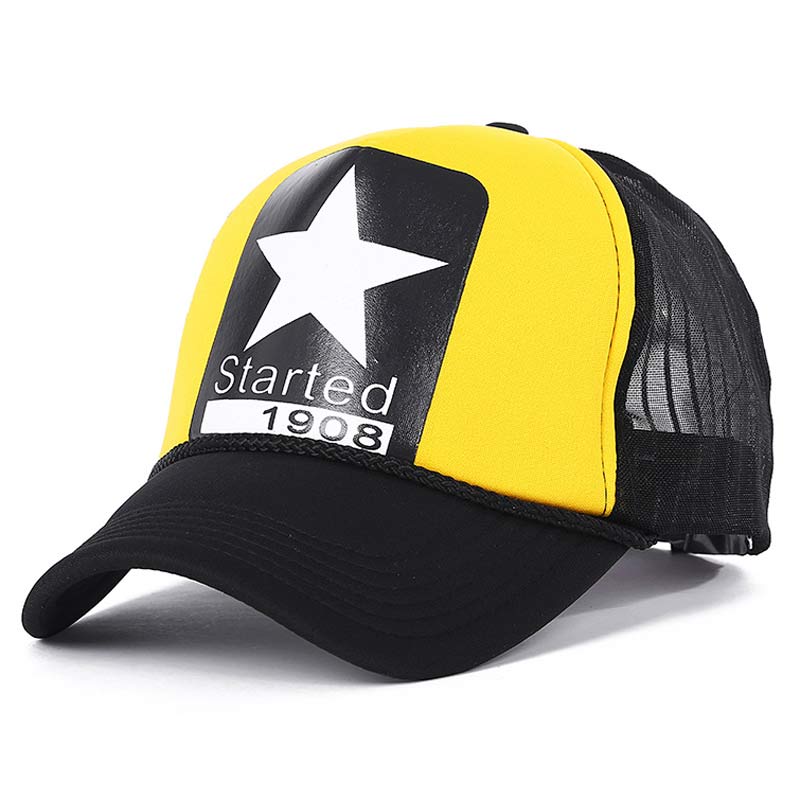 Women's Cartoon Adjustable Strap Mesh Back Panel Trucker Baseball Cap