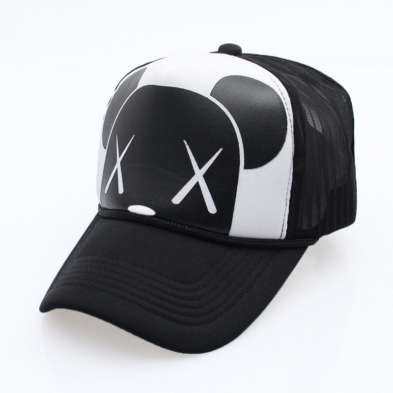 Women's Cartoon Adjustable Strap Mesh Back Panel Trucker Baseball Cap