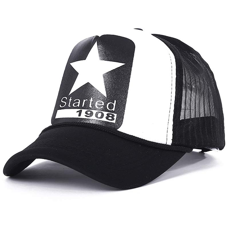 Women's Cartoon Adjustable Strap Mesh Back Panel Trucker Baseball Cap