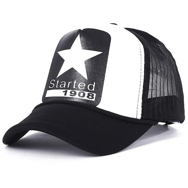 Women's Cartoon Adjustable Strap Mesh Back Panel Trucker Baseball Cap