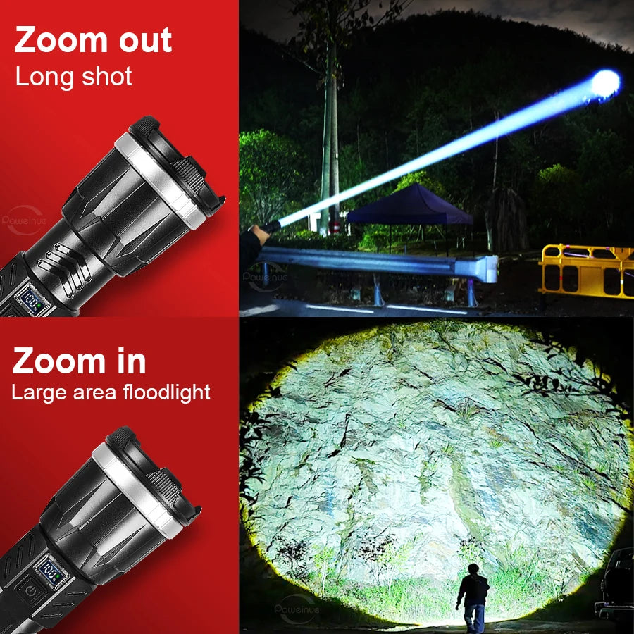 Super Bright Rechargeable LED Flashlight – COB Lantern for Camping & Outdoors
